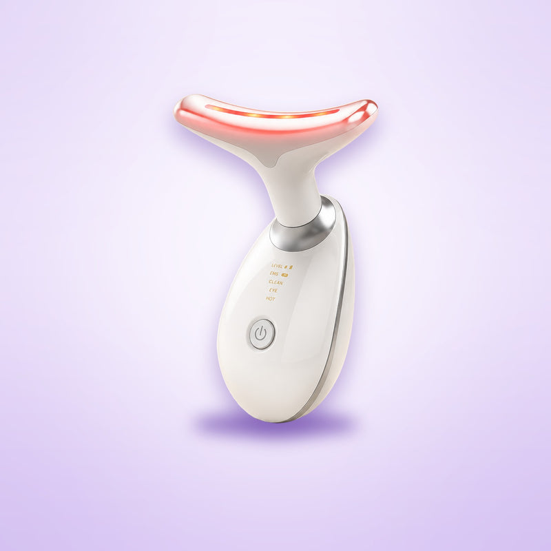 LED Therapy, warm Vibration Face & Neck Massager