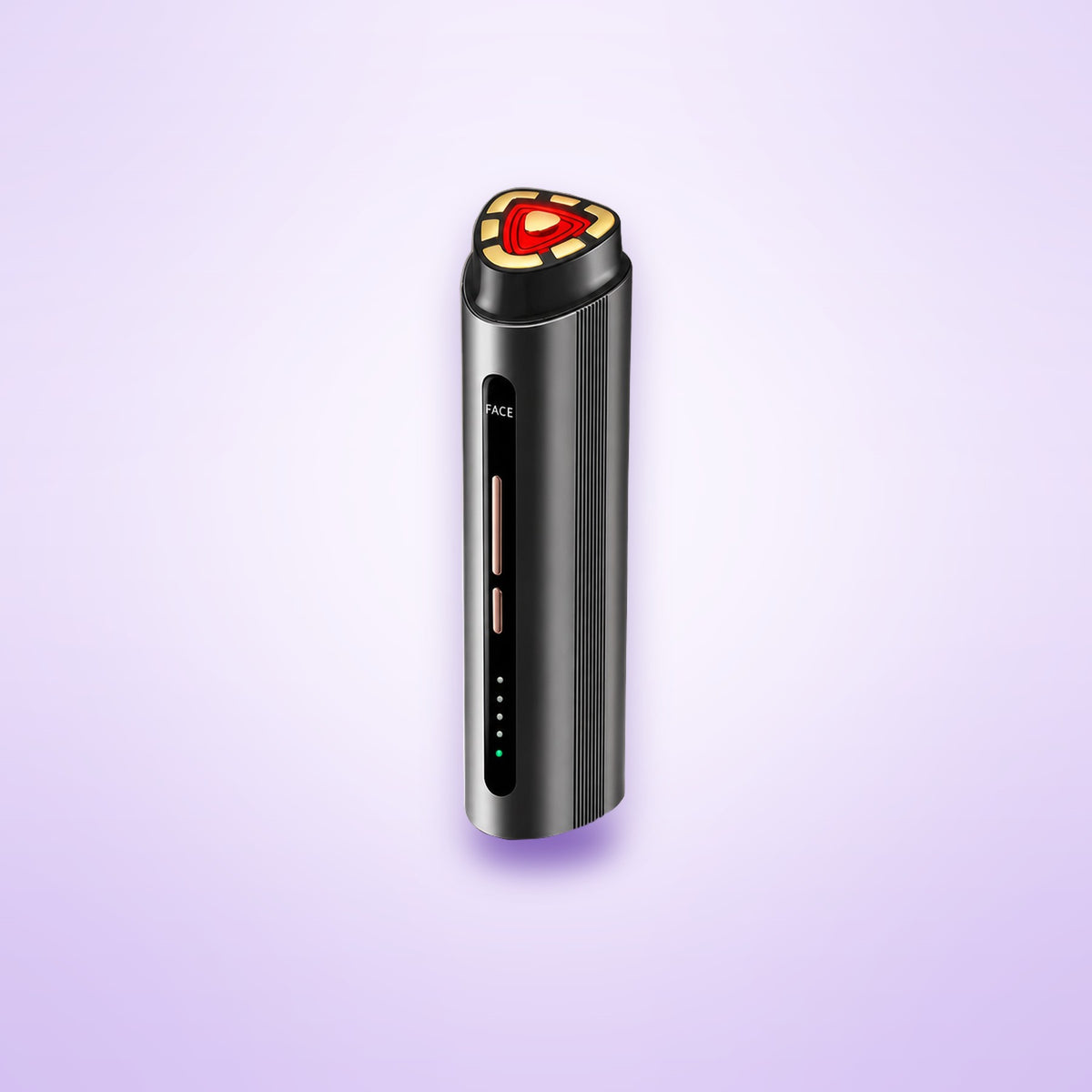 3-in-1 facial device shown on a soft lavender background