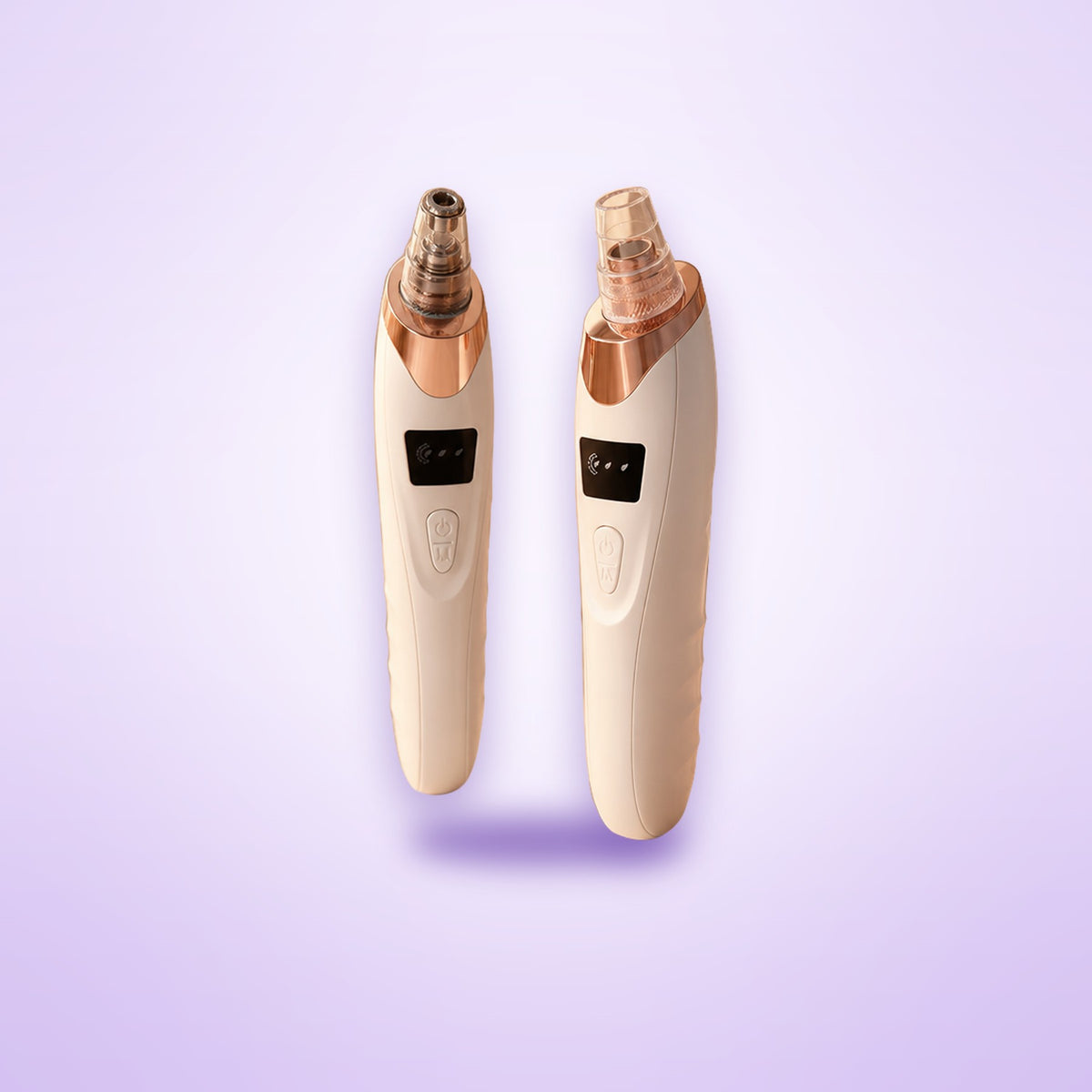 Pore vacuum blackhead remover shown on a soft lavender background
