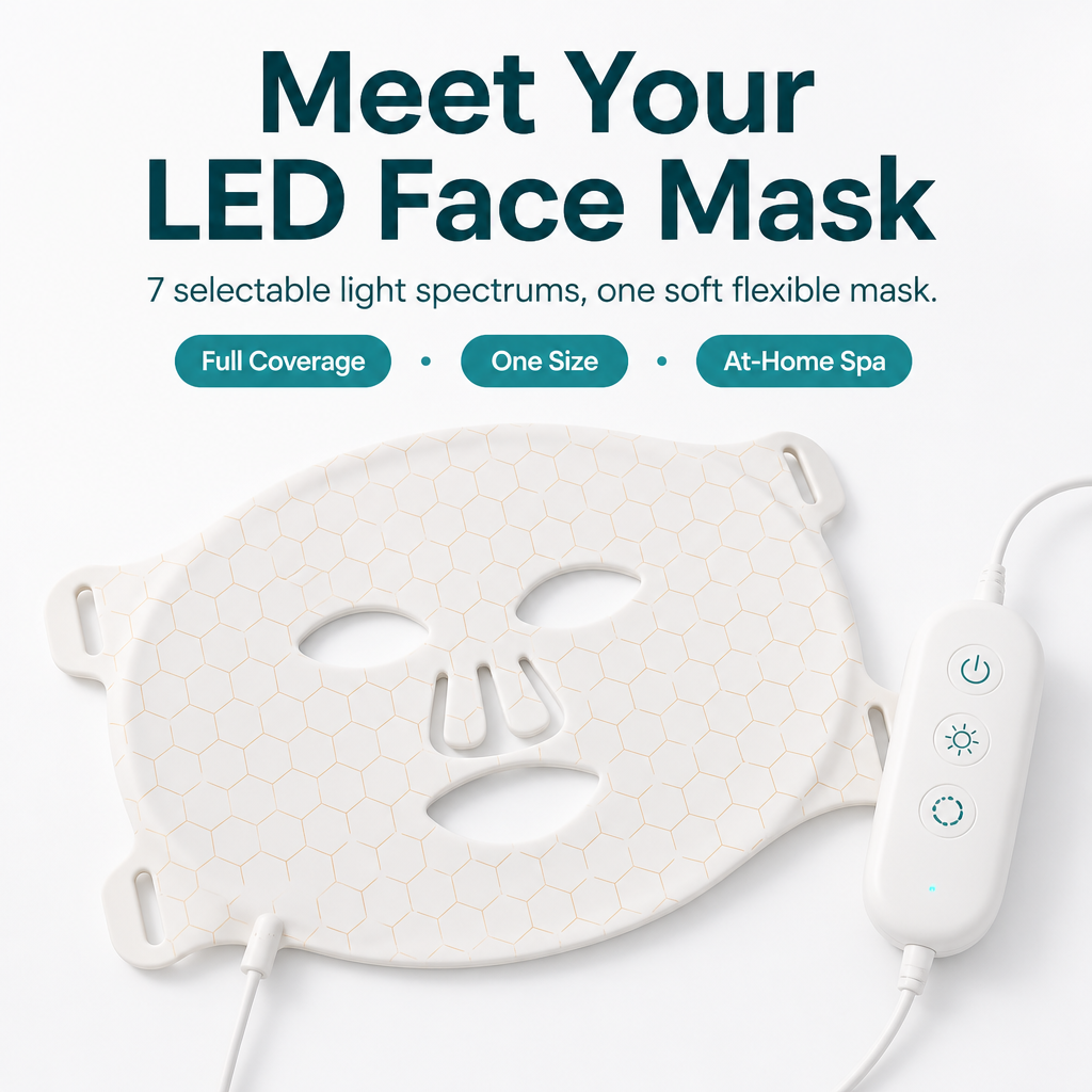 LED Silicone Rechargeable Seven-color Beauty Mask