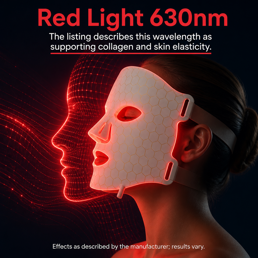 LED Silicone Rechargeable Seven-color Beauty Mask