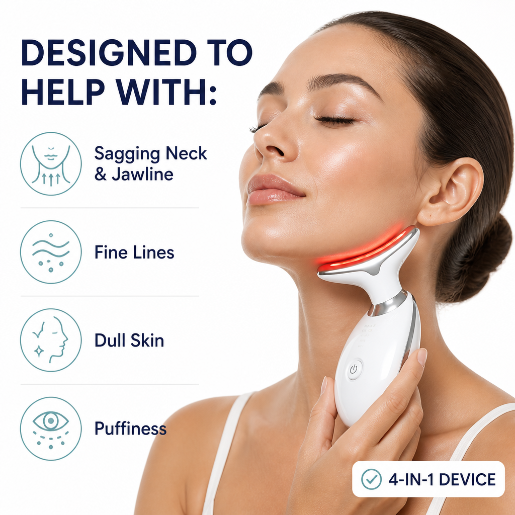 Red light therapy massage neck wrinkle meter