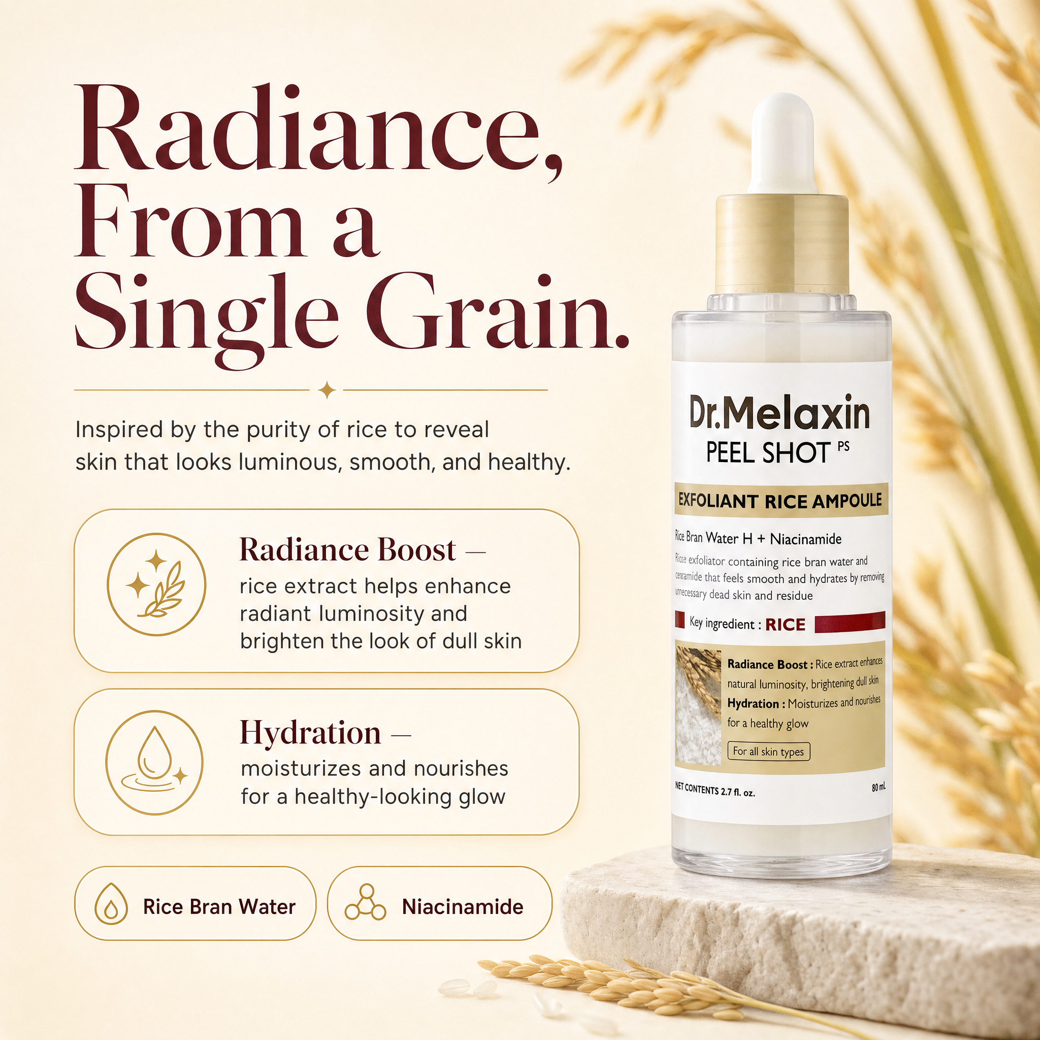 Dr.Melaxin Peel Shot, Softens skin, cleanses dead skin, and provides facial care essence